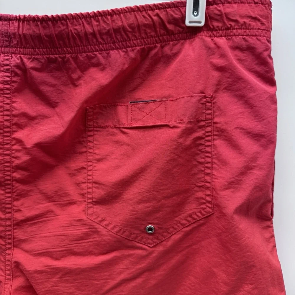 Vintage Polo Sport Ralph Lauren Swim Trunks Shorts Mens L Red Nylon Lined 90s